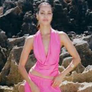 ISABELLE TOP | MAGENTA hntr the label Halter Top for Women